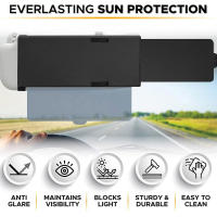 Extensor De Visera De Coche Antigolpes Ajustable Anti-Brillo Sombrilla De Interior Para Coche Accesorios De Interiores - details 1