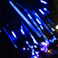 Luces De Cadena Solares LED De Show De Meteoros Guirnalda De Hadas Para Decoración De Navidad Árbol De Navidad Jardín Exterior 8 Tubos 30/50cm - details 14