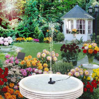 Bomba De Agua Solar Para Fuente Y Baño De Pájaros Con Varias Boquillas Bomba Solar Para Jardín Piscinas Y Paisajismo - details 1