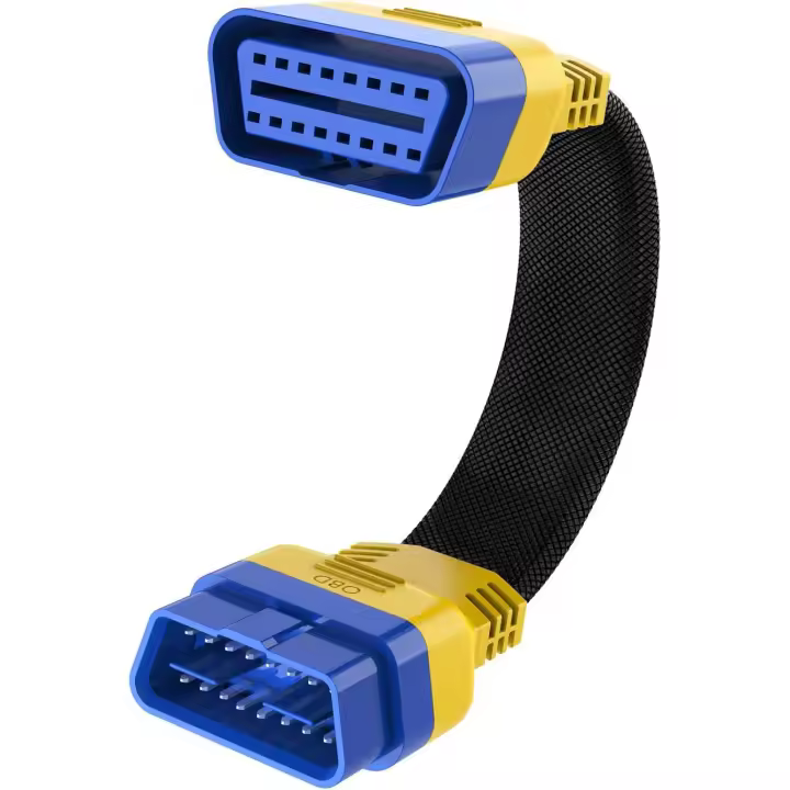 Adaptador de cable de extensión OBDII de 16 pines macho a hembra, conector de cable de diagnóstico OBD OBD2 de 30/40 cm (grosor del material: nailon) - 1