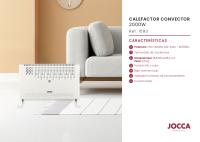 Silencioso calefactor Jocca  de convección en color blanco para estancias de hasta 20m², con 2000W de potencia, función turbo, 3 potencias y función ventilador. Ideal si buscas consumir menos energía al calentar tu hogar. - details 2