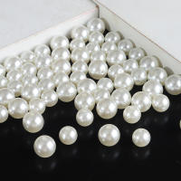10-1000pcs Perlas De Imitación De ABST Para Pulseras Con Agujeros Rectos 3-20mm Beige Blanco Hechas De Cuentas Redondas Para Creación De Joyería DIY - details 2