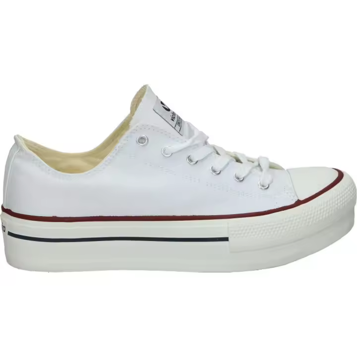 VICTORIA | Zapatillas Lonas Victoria para Mujer – Deportivas con Plataforma en Color Blanco – Zapatillas Cómodas y de Alta Calidad – Zapatillas con Cierre de Cordones – Versátiles - Modelo 1061100 - 1