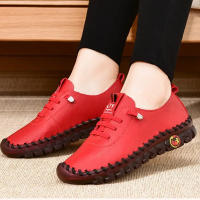 Zapatillas De Mujer En Cuero Casual Vulcánicas Zapatos Planos Confortables Slip on Zapatillas De Mujer Para Comodidad Y Estilo - details 7