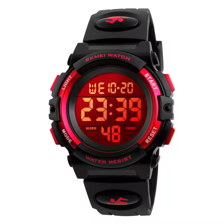 Reloj Deportivo Digital SKMEI Para Niños Resistente Al Agua 5Bar Reloj De Pulsera LED Cronógrafo Para Boys Y Girls Con Alarma Y Fecha - 1