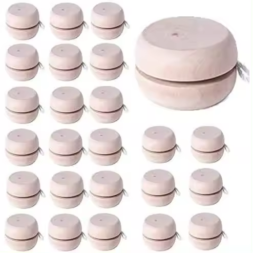 Disok Lote de 20 Yoyos de Madera Colores - Regalos Infantiles para Niños Cumpleaños y Comuniones - 1