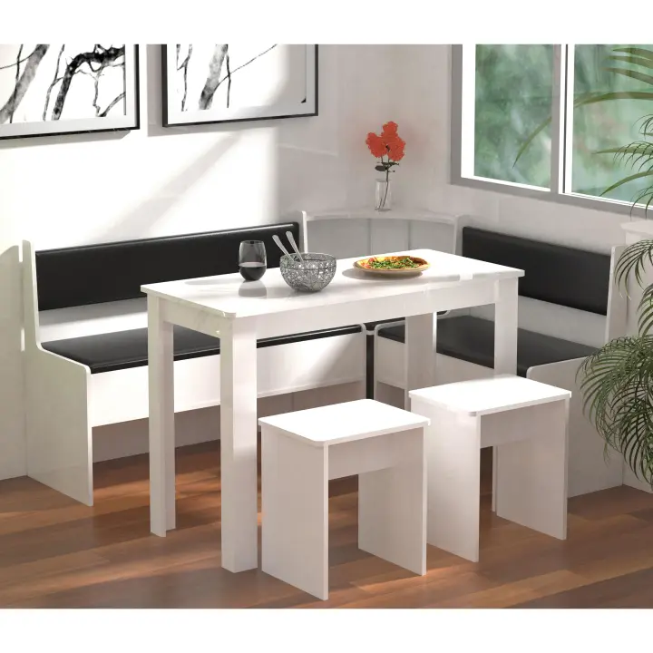 Banco de esquina Juego de comedor Banco Mesa Taburetes Esal Maxi Banco de esquina Juego de comedor Banco Mesa Taburetes Esal Maxi - 1