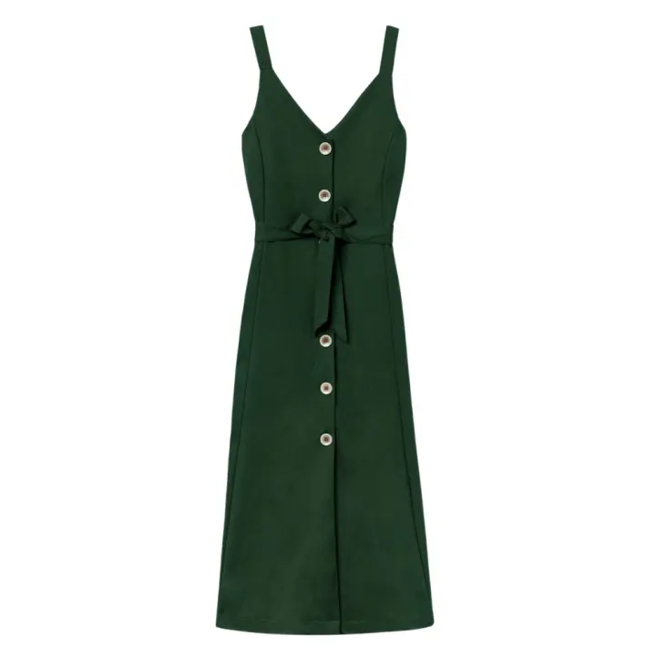 Tiffosi vestido tirantes para mujer 10059228 color verde - 1