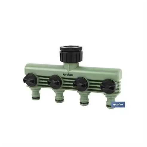 Cofan Colector de Riego 4 Salidas Ajustables - Ahorro de Agua - 1