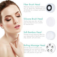 Cepillo de Limpieza Facial Eléctrico para Cuidado DE LA Carne Vibración para Eliminar Maquillaje Silicona para Lavado de Poros y Espinillas - details 1