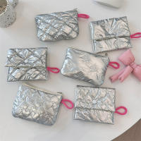 Bolso De Mano En Miniatura De Plástico PU Con Cierre De Cremallera Estilo Fashion Para Mujer Geométrico Para Almacenar Monedas Maquillaje Llaveros Labiales Cable De Auriculares Y Datos - details 1