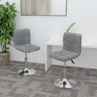 vidaXL Sillas de comedor giratorias 2 unidades tela en color Gris claro/Crema/Taupé y más | cómodas modernas ergonómicas para comedor cocina salón hogar - details 0