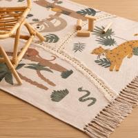 Alfombra infantil Con Estampado de Jungla y Animales algodón - Medida 100x150 cm - Atmosphera créateur d'intérieur - details 0