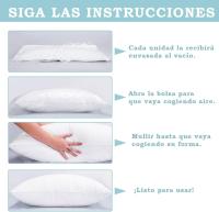 Relleno de Cojín Tela Suave 50x50 y 60x60 cm de Fibra Hueca Siliconada | Pack de 2/4/6 Unidades | Suave, Mullido, Antialérgico | Alta Recuperación | Para Sofá, Dormitorio, Salón o Coche - details 0