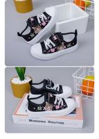 Zapatos De Lona Para Niñas Dibujos Animados Ligeros Y Cómodos Zapatillas Deportivas Planas Para Estudiantes Verano Antideslizantes Tela Superior PU Cierre De Correas EVA Para El Acolchado Suela De Goma - details 13