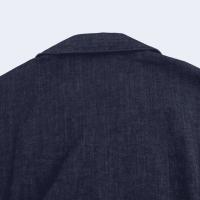 Vestido Midi De Denim Plegado TRAF Para Mujer Elegante Casual Con Manga Corta Chic Para Comunicación Diaria Vestido Midi A-Line Sin Estiramiento - details 9