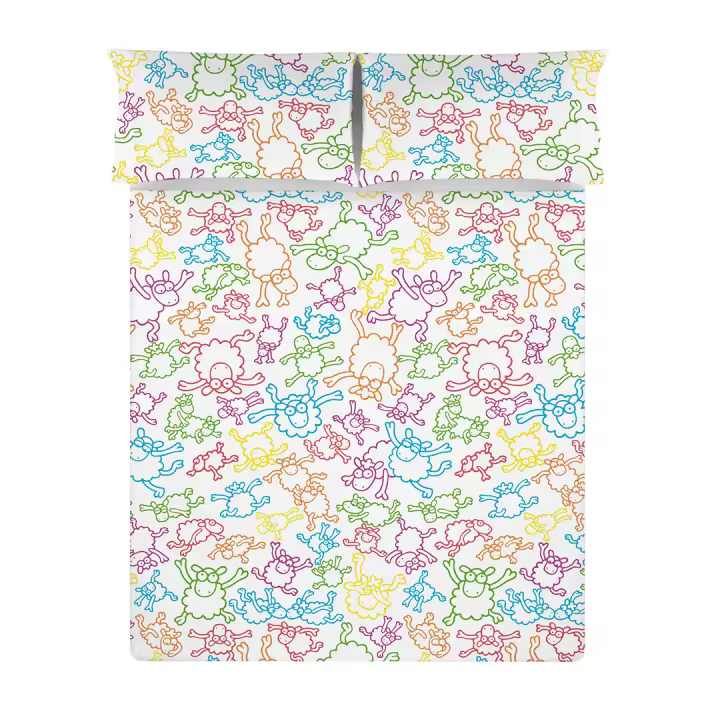 KUKUXUMUSU - Sábana encimera KAPUT FOSFO, 100% algodón 144 hilos. Varios tamaños disponibles. - 1