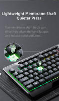 Teclado De Juego ONIKUMA G32 Con Teclas RGB Retroiluminadas Y Cubiertas Mate 104 Teclas Teclado De Membrana Para PC Gamer - details 6