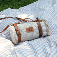 Manta de picnic, lavable a Máquina, mezclador de poliéster, Esterilla de picnic para Playas, Manta de camping de Tela Pura de alta calidad con Correa para césped, Parque, senderismo, Viajes - details 1