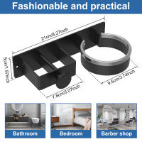 Soporte De Secador De Pelo Para Pared Organizador De Herramientas De Baño Soporte Adhesivo Para Secador Y Linterna De Baño Material De Aluminio - details 0