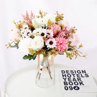 Bouquet De Rosas Artificiales Daisy Decoración Elegante Para El Hogar Y Bodas Falsas Para Vaso Decorativo DIY Accesorios Navideños Plantas Manuales - details 6