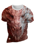 Camiseta Para Hombre Estampado De Dragón 3D Casual Verano Deporte Al Aire Libre Moda Ciudad Manga Corta Transpirable Secado Rápido O-Neck - details 7