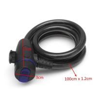 Candado antirobo en Espiral para Bicicleta TEMPSA de 100 cm x 12mm, para Bicicleta de Montaña, motocicleta y Scooter - details 0