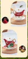 Juego De Tetera Y Taza De Cerámica Con Caja De Regalo Manija Plateada Dorada Vaso De Té De Navidad Cuchara Soporte Para Café Xmas Gifts - details 3