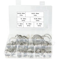 Kit De 20/60 Piezas De Tornillos De Tubo Ajustables En Acero Inoxidable Para Fontanería Swivel Metal Fuel Hose Clamp 1/4''-1-1/2'' (6-38mm) - details 1
