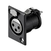 Banner - Conector chasis microfono XLR 3 pin hembra