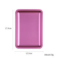 Plato De Almacenamiento De Cosméticos De Acero Inoxidable Cuadrado Para Arte De Uñas Y Manicura Con Tweezers Cuchillas Y Bolígrafos Contenedor De Dishes Para Uñas Falsas - details 11