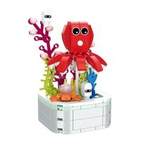 Bloques De Construcción DIY Con Animales Marinos Juguete Educativo Para Niños Set Incluye Peces Calamares Murciélagos Con Plantas Acuáticas Tamaño Pequeño Compatible Con Lego - details 1