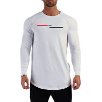 Camiseta De Correr Con Estampado De París Manga Larga Algodón Ajustada Para Hombre Ropa Deportiva De Gimnasio Fitness Musculación - details 7
