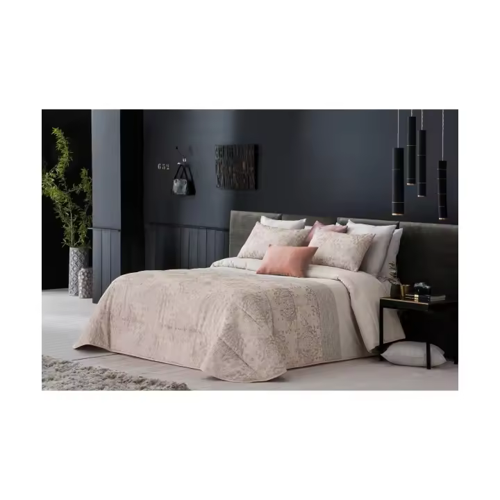 Edredón Jacquard Wanda para Cama de 135 con Fundas de Cojín - 1