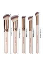 MAANGE 5 Pcs Cepillos De Maquillaje Portátiles Para Viajes Cepillo De Polvo Cepillo De Rubor Cepillo De Base Cepillo De Contorno Regalo De San Valentín - details 1