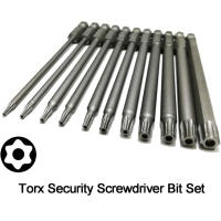 Juego De 11 Piezas De Puntas De Destornillador Magnéticas De 1/4" Hexagonal Tamper Proof Torx Y Planas F1FC Alta Calidad Para Perforación - details 1