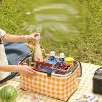 Cesta de picnic familiar con aislamiento térmico, 28 l, portátil, impermeable, plegable, con asa de aluminio. - details 2