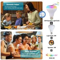 Bombilla LED RGB Blanca Con Control Remoto IR Y Altavoz Bluetooth Para Cambio De Color Ideal Para Fiestas En Casa E27 E26 85-265V - details 5