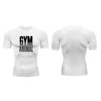 Camiseta De Correr Para Hombre GYM ANIMAL Compresión Secado Rápido Manga Corta Deporte Tops Tees Elasticidad Fitness Bodybuilding Sportswear - details 7