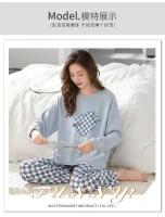 Conjunto De Pijamas Para Mujer Con Dibujos Animados Camiseta De Manga Larga Y Pantalones Dos Piezas Pijama De Noche Estilo Básico Talla Grande Para Otoño Y Primavera MOV - details 4