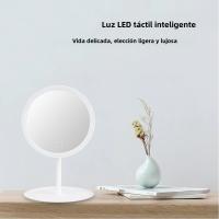 Espejo De Maquillaje Con Luz LED Blanco Iluminación Natural Espejo De Vestíbulo Base Desmontable Con Almacenamiento 3 Modos Espejo Con Luz Regalo Cable USB - details 8