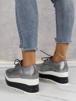 Zapatos De Plataforma Con Tacón Para Mujer Zapatos Casuales Con Cordones Altos Cómodos Y Transpirables Zapatillas Con Suela Gruesa Para Exterior - details 23