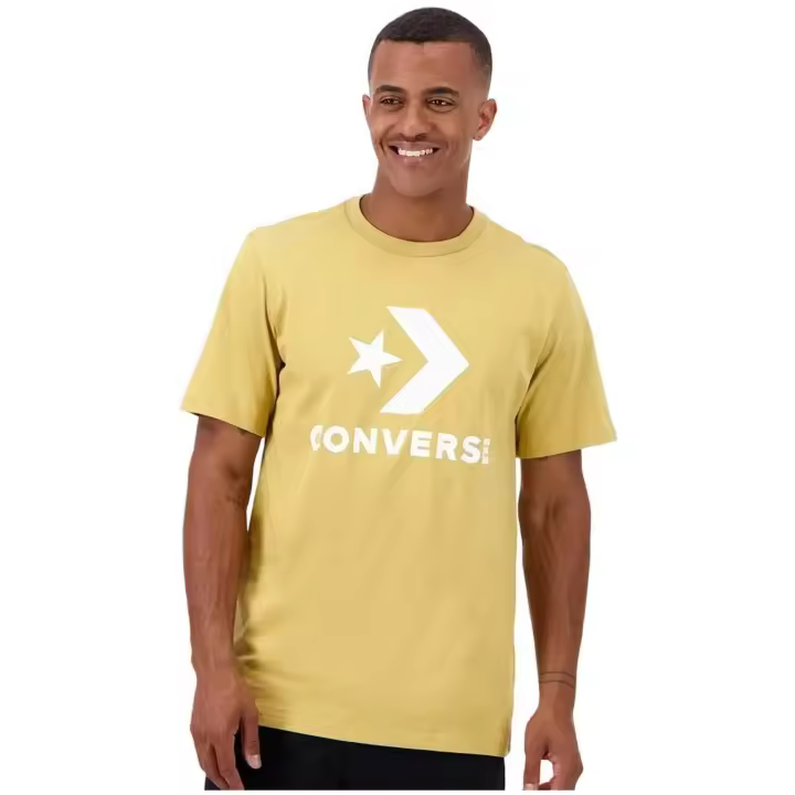 Camiseta marca Converse modelo 10025458-A27 para hombre en color amarillo - 1