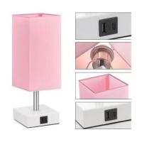 Lámpara de mesa con control tacthil Con 2 Puertos de carga USB, lámparas de 3 Vías al lado del escritorio, Pink Pantalla - details 4