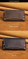 Bolsa De Cintura Para Hombre De Cuero Genuino Retro 1 Pieza Dos Maneras De Usar Con Clip De Cuero Multifuncional Bolsa De Teléfono Zero Monedero - details 2