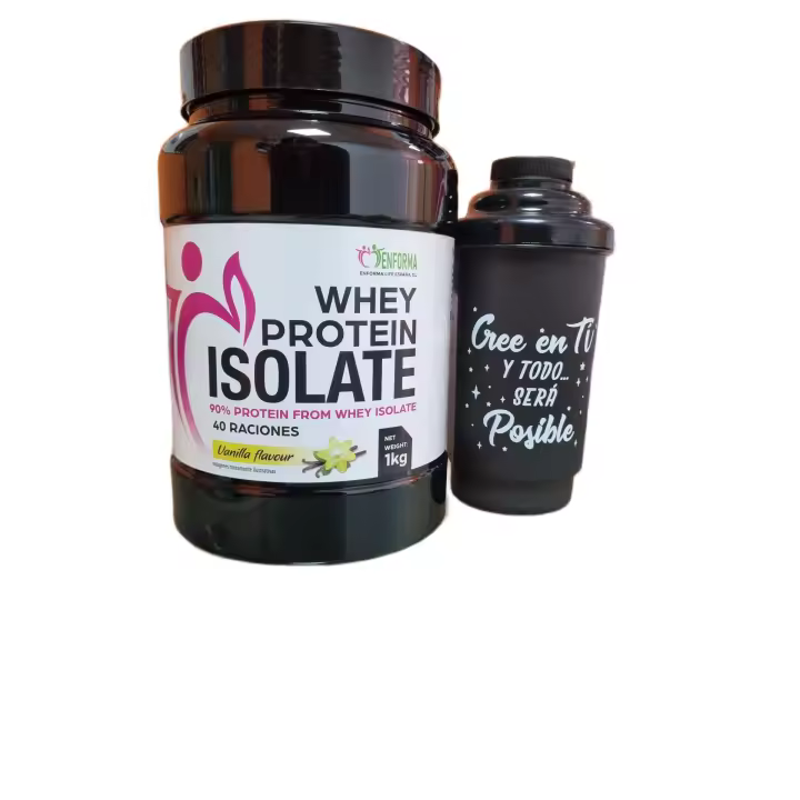 Pack Whey Protein Isolate + Shaker Negro "Cree en Ti" Enforma - 1