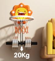Youth Cartoon Animal Basketball Hoop Set with Mini Ball and Pump - Wall Mounted Indoor/Outdoor Playset for Boys and Girls Ages 3+ - details 5