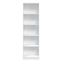 Meimon Estantería i-JOY 5 estantes fijos, tablero melaminizado E1 (15 mm), cantos PVC (0,6 mm), trasera MDF lacado (3 mm), tacos ABS antirruido, 180x52x25 cm, carga máx. 50 kg, balda 8 kg, embalaje 1890x285x75 mm - details 1