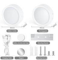 Lámpara De Pared LED Recargable Con Control Remoto Y Luz Nocturna Para Iluminación Interior Ajustable Para Dormitorio Sala De Estar Pasillo Decoración De Hogar - details 2