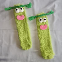 Pareja De Calcetines Graciosos Para Mujer Tubo Medio Algodón Coral Para Otoño E Invierno Calcetines Para Dormir En Casa Cómodos Y Suaves - details 4